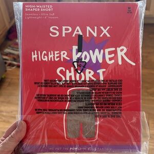 SPANX Vibrant Red High-Waisted Shaper Shorts
